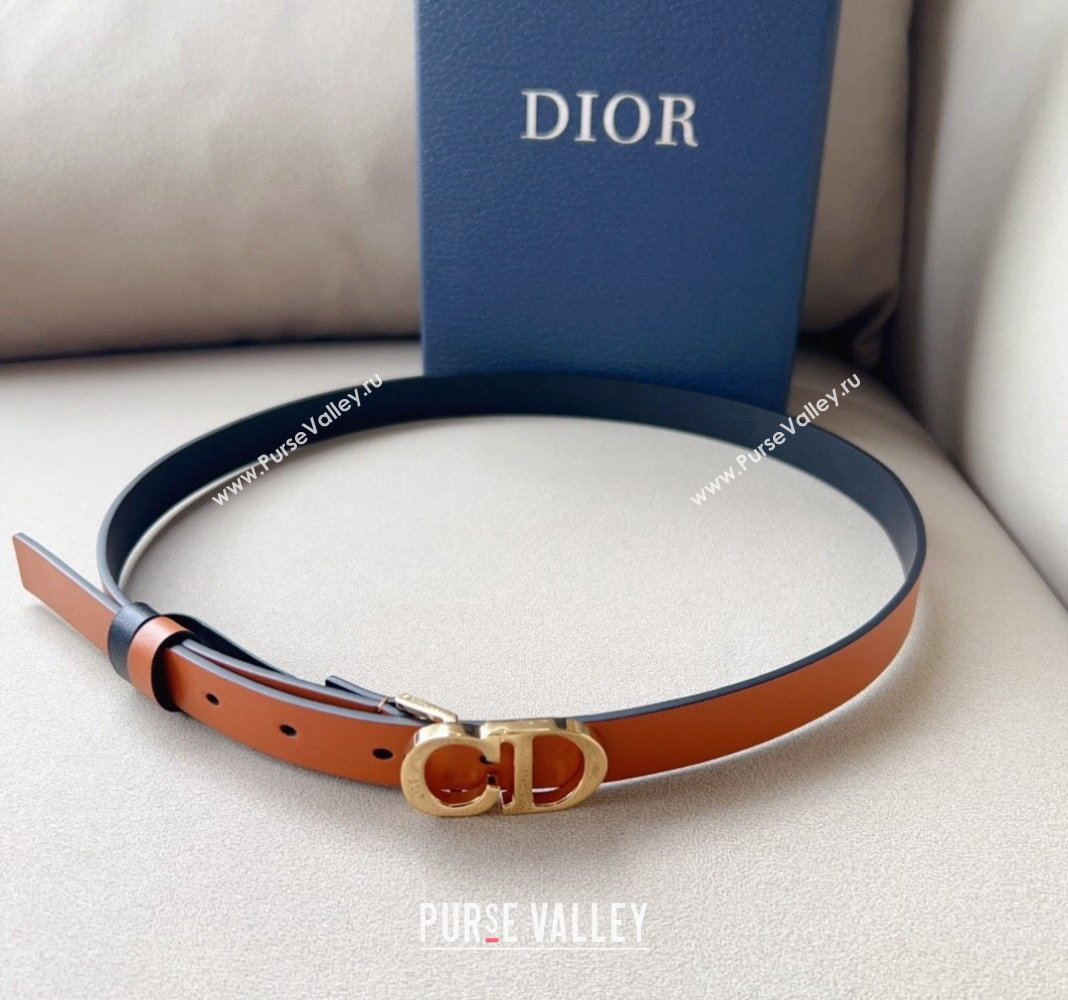 Dior 30 Montaigne Calfskin Belt 2cm with CD Buckle Brown 2024 0408 (99-240408122)