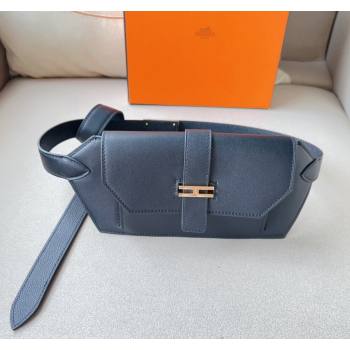 Hermes Elan Pocket 24 Pouch Belt in Swift Leather Black/Gold 2024 (99-240510098)