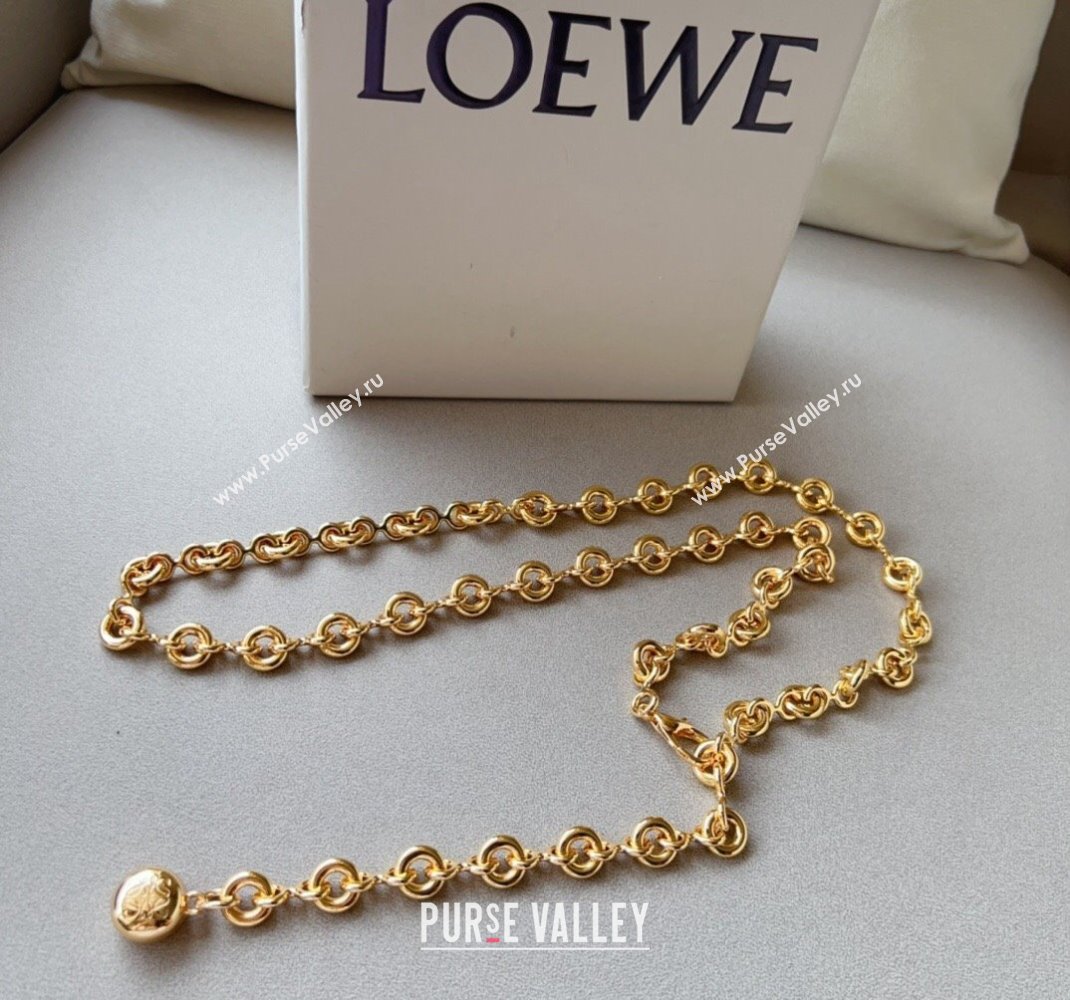 Loewe Donut Chain Belt Gold 2024 0510 (99-240510104)