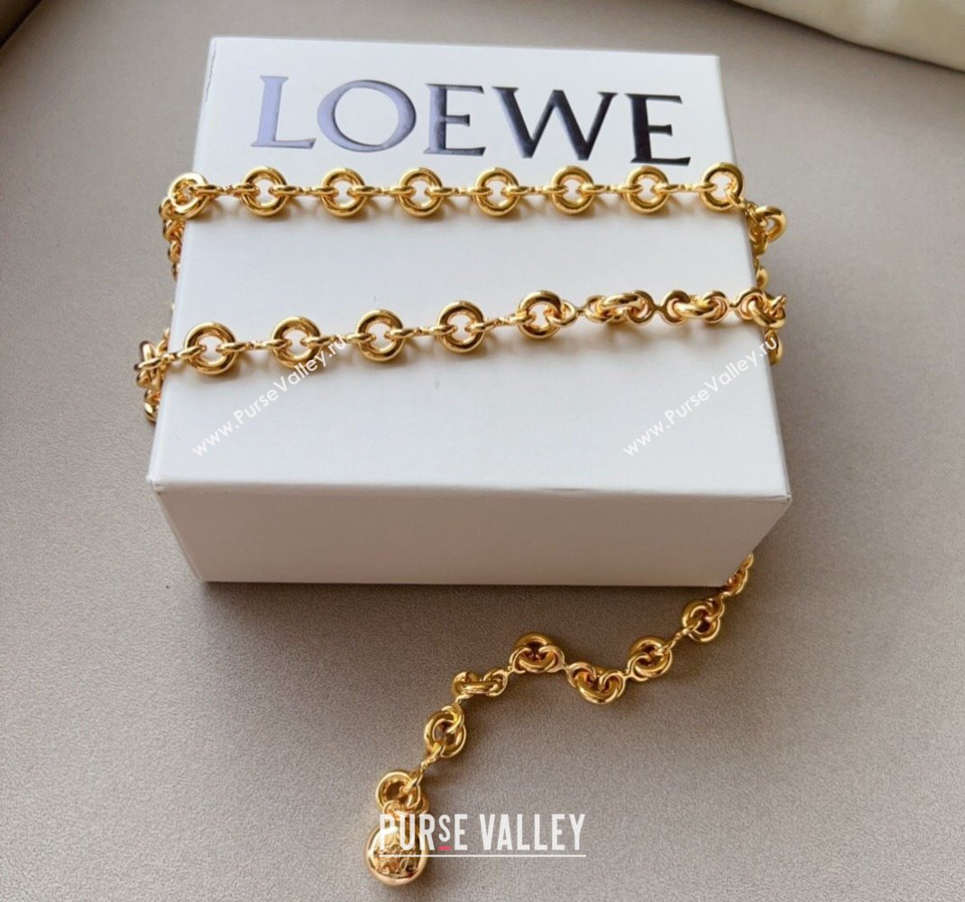 Loewe Donut Chain Belt Gold 2024 0510 (99-240510104)