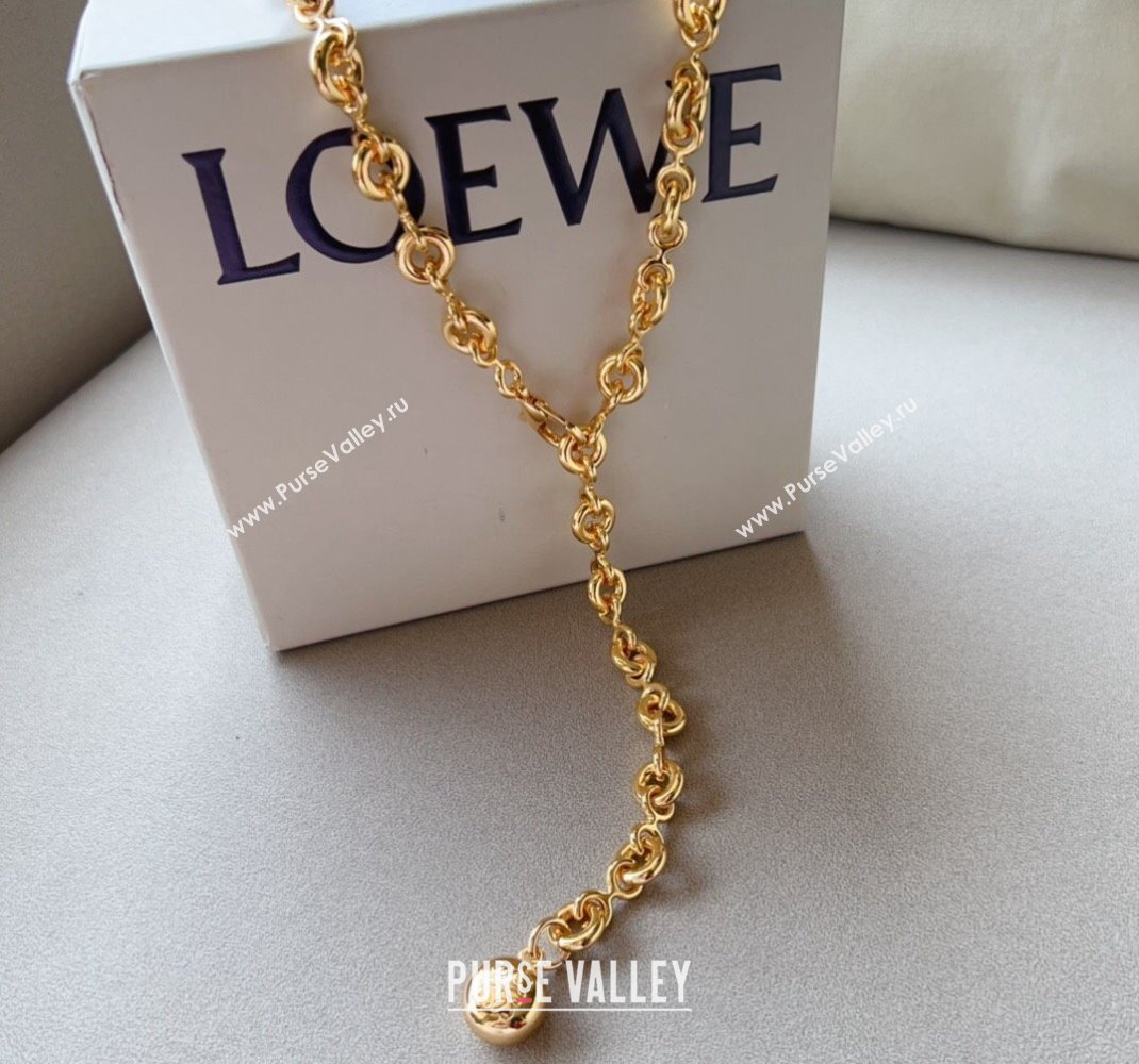 Loewe Donut Chain Belt Gold 2024 0510 (99-240510104)