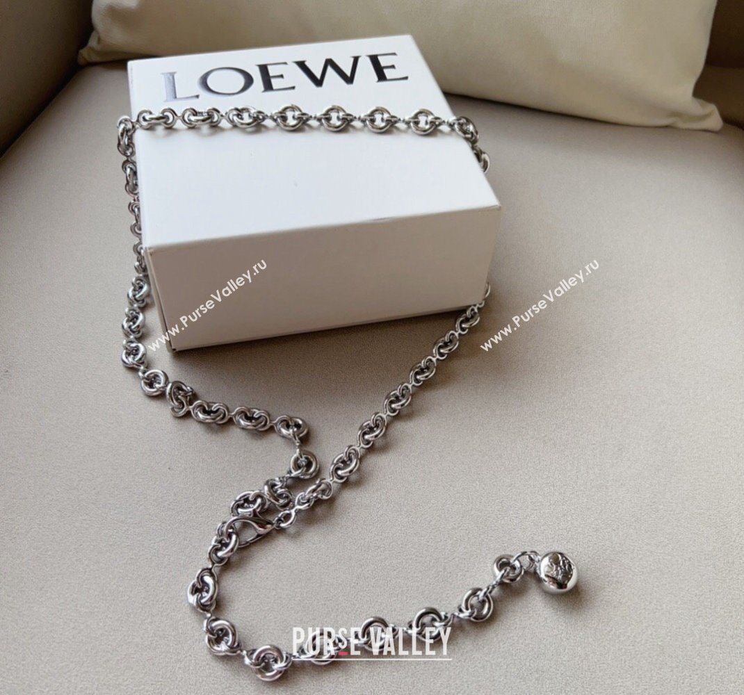 Loewe Donut Chain Belt Silver 2024 0510 (99-240510105)