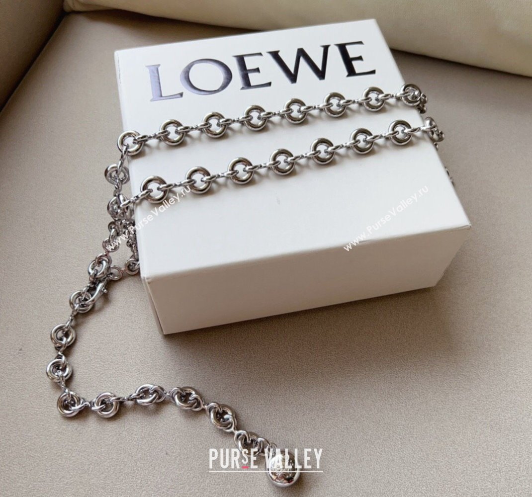 Loewe Donut Chain Belt Silver 2024 0510 (99-240510105)