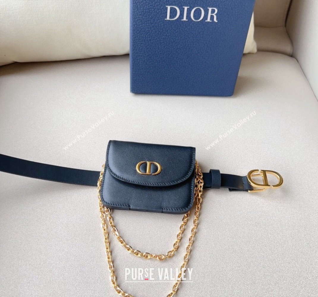 Dior 30 Montaigne Removable Pouch Belt 2cm Black 2024 0510 (99-240510106)