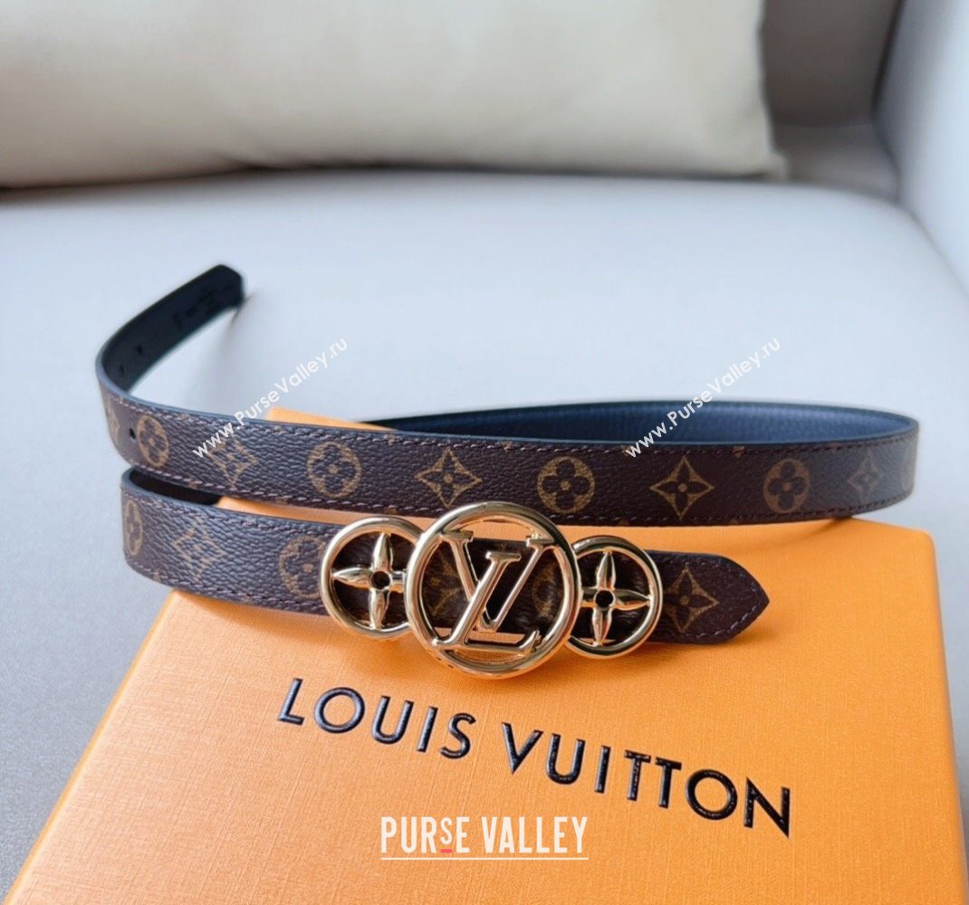 Louis Vuitton LV Trio Reversible Belt 2cm with Monogram Flower Black 2024 (99-240510059)