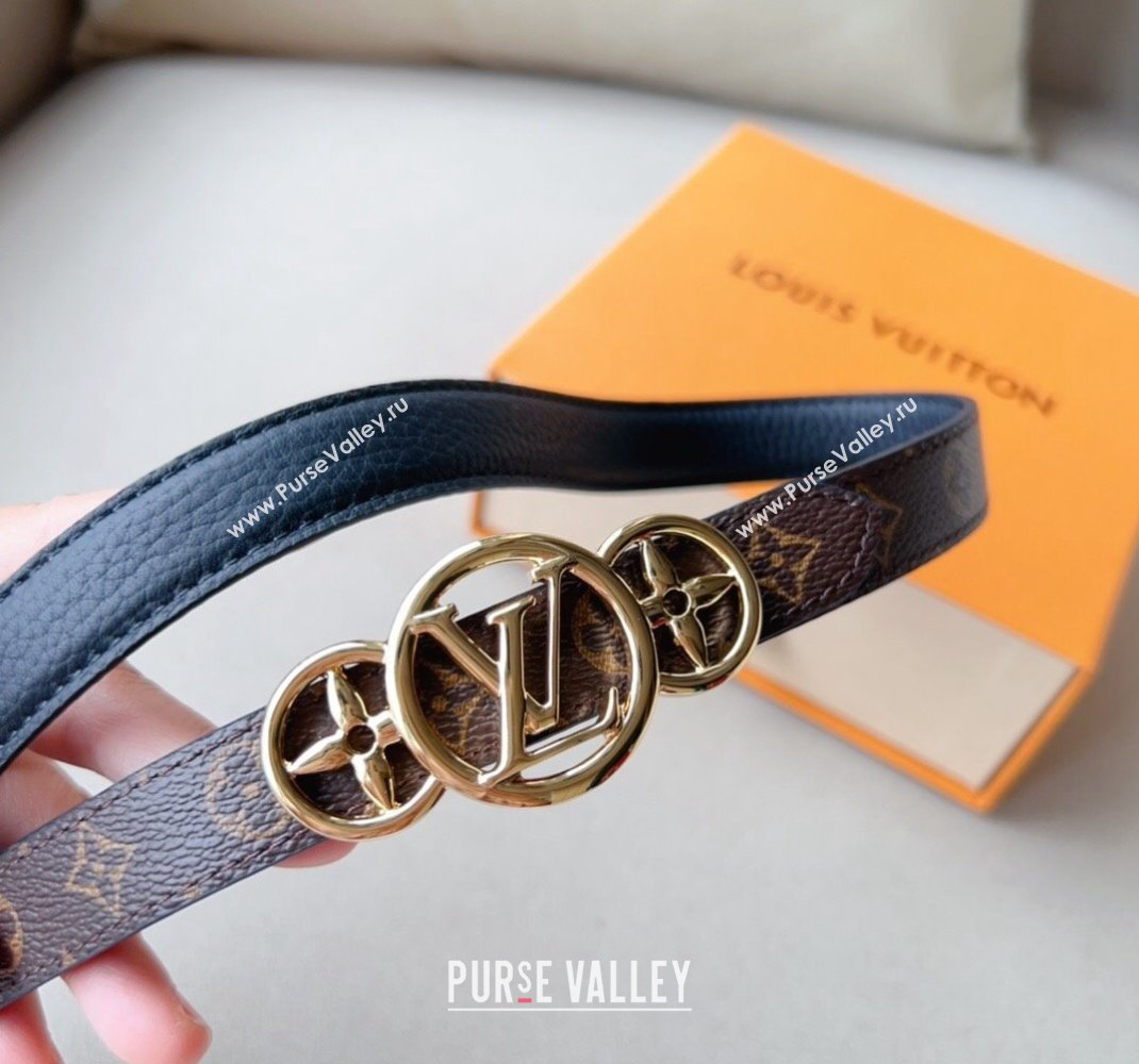 Louis Vuitton LV Trio Reversible Belt 2cm with Monogram Flower Black 2024 (99-240510059)
