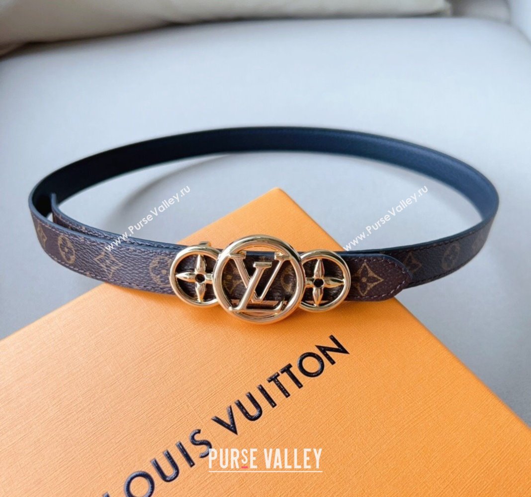 Louis Vuitton LV Trio Reversible Belt 2cm with Monogram Flower Black 2024 (99-240510059)