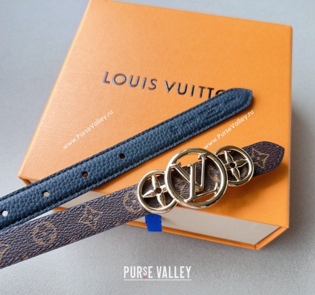 Louis Vuitton LV Trio Reversible Belt 2cm with Monogram Flower Black 2024 (99-240510059)