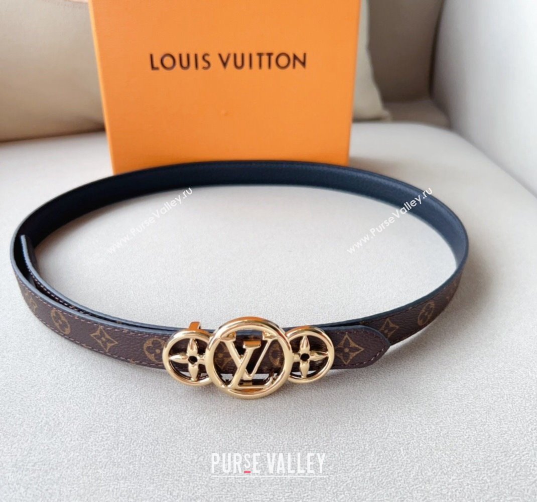 Louis Vuitton LV Trio Reversible Belt 2cm with Monogram Flower Black 2024 (99-240510059)