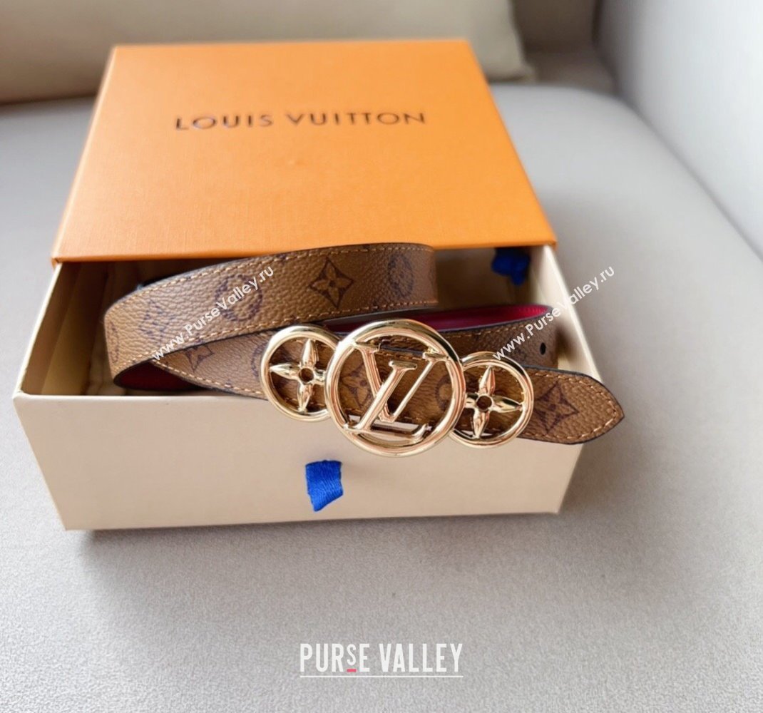 Louis Vuitton LV Trio Reversible Belt 2cm with Monogram Flower Red 2024 (99-240510060)
