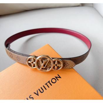 Louis Vuitton LV Trio Reversible Belt 2cm with Monogram Flower Red 2024 (99-240510060)
