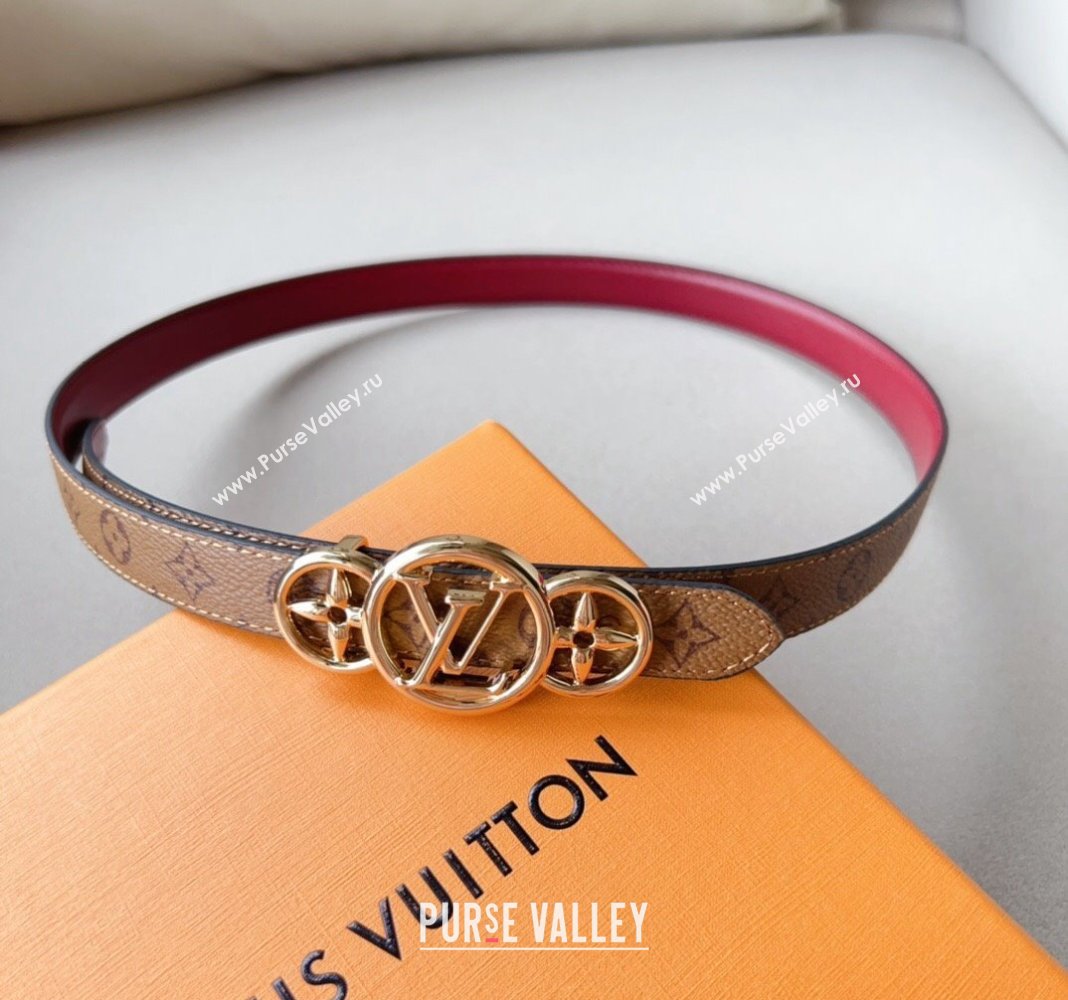 Louis Vuitton LV Trio Reversible Belt 2cm with Monogram Flower Red 2024 (99-240510060)