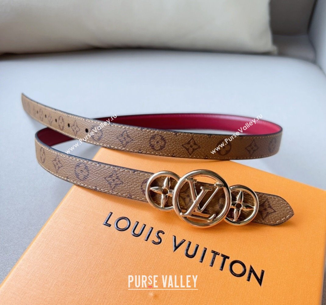 Louis Vuitton LV Trio Reversible Belt 2cm with Monogram Flower Red 2024 (99-240510060)