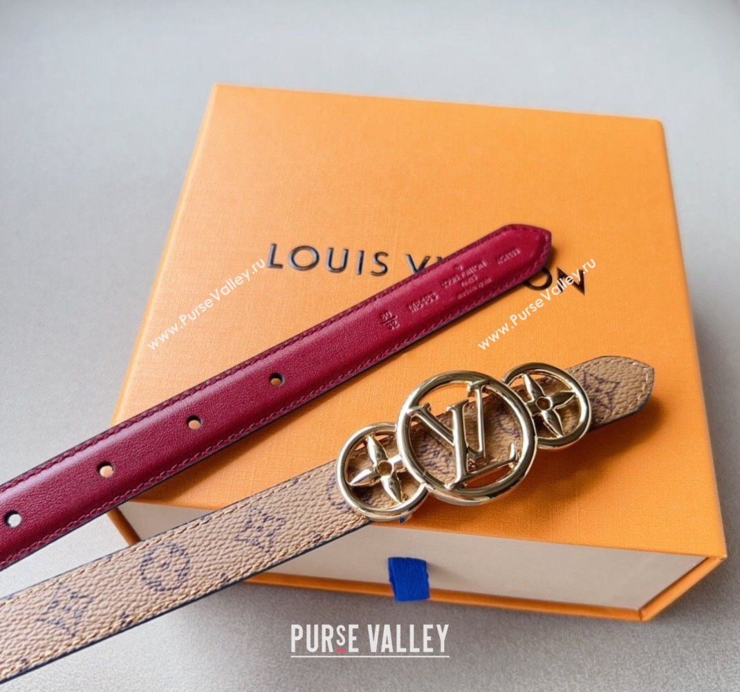 Louis Vuitton LV Trio Reversible Belt 2cm with Monogram Flower Red 2024 (99-240510060)