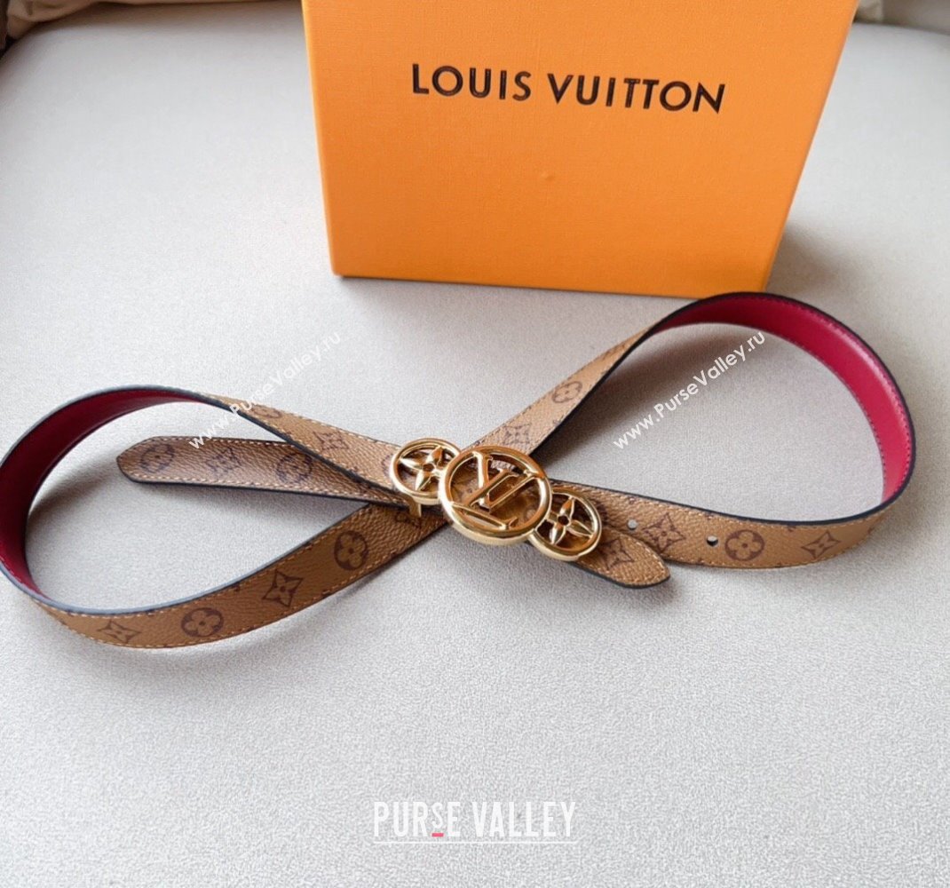 Louis Vuitton LV Trio Reversible Belt 2cm with Monogram Flower Red 2024 (99-240510060)