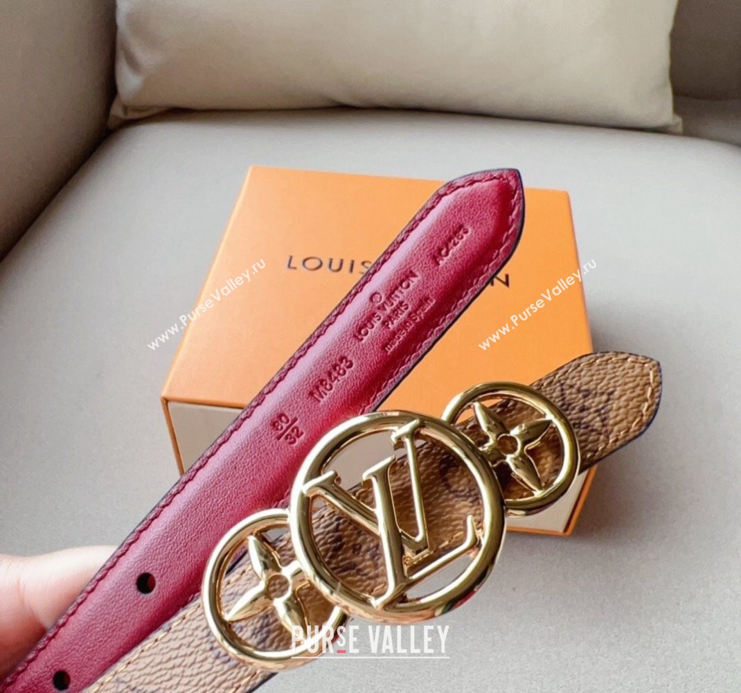 Louis Vuitton LV Trio Reversible Belt 2cm with Monogram Flower Red 2024 (99-240510060)