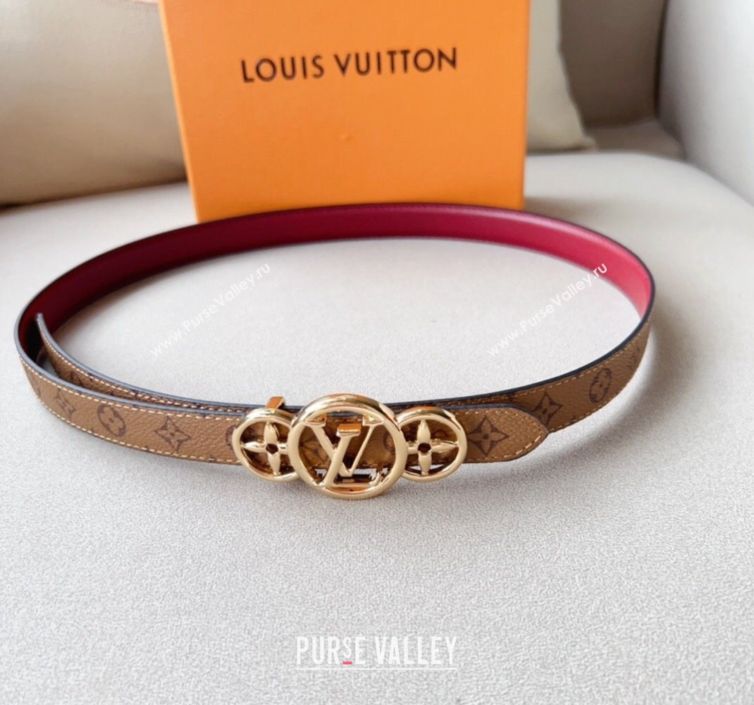 Louis Vuitton LV Trio Reversible Belt 2cm with Monogram Flower Red 2024 (99-240510060)