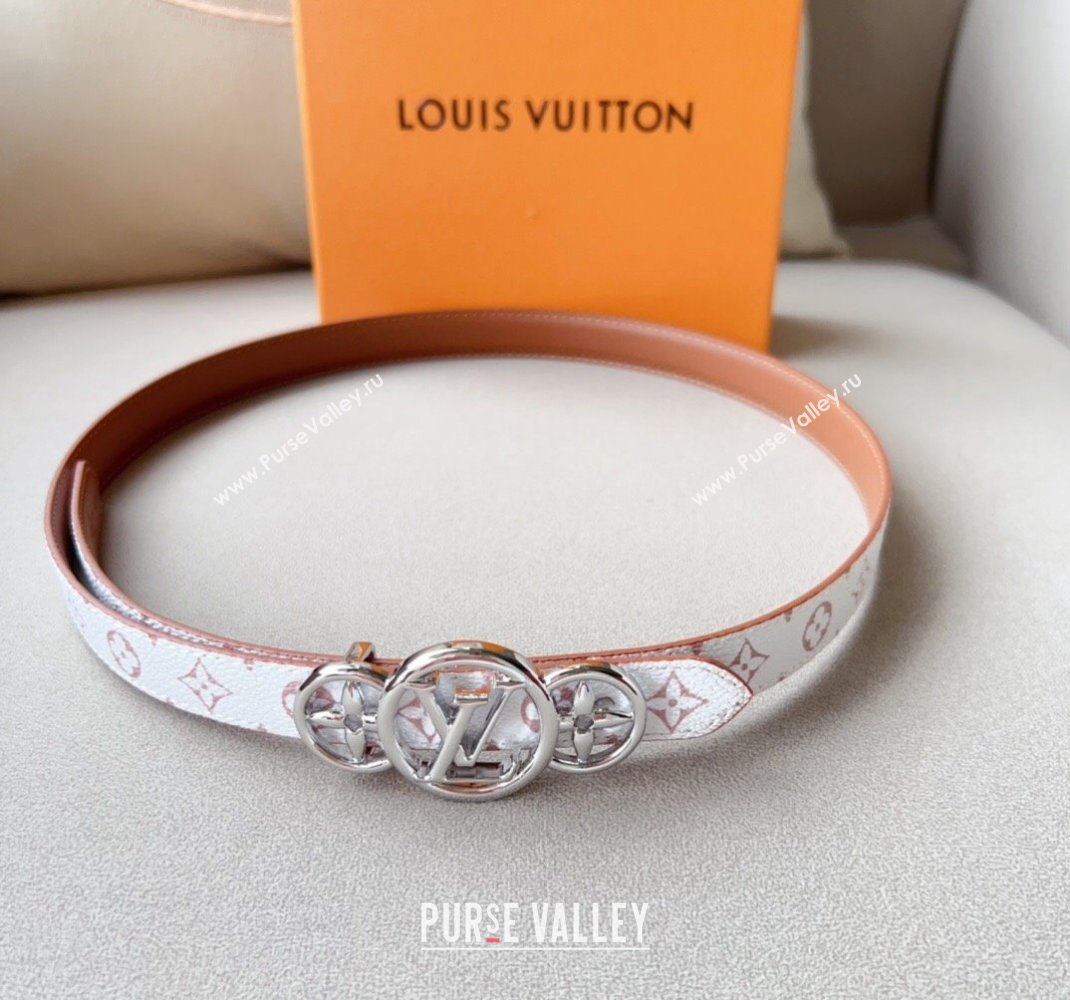 Louis Vuitton LV Trio Reversible Belt 2cm with Monogram Flower Light Brown 2024 (99-240510061)