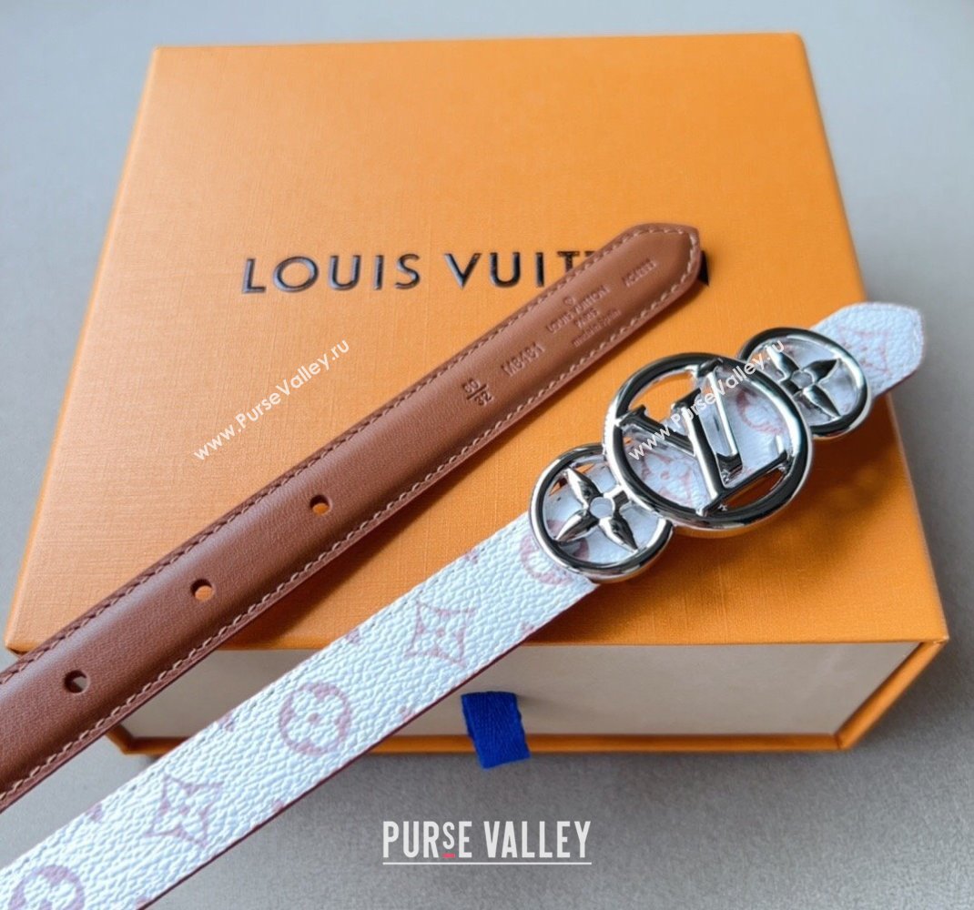 Louis Vuitton LV Trio Reversible Belt 2cm with Monogram Flower Light Brown 2024 (99-240510061)