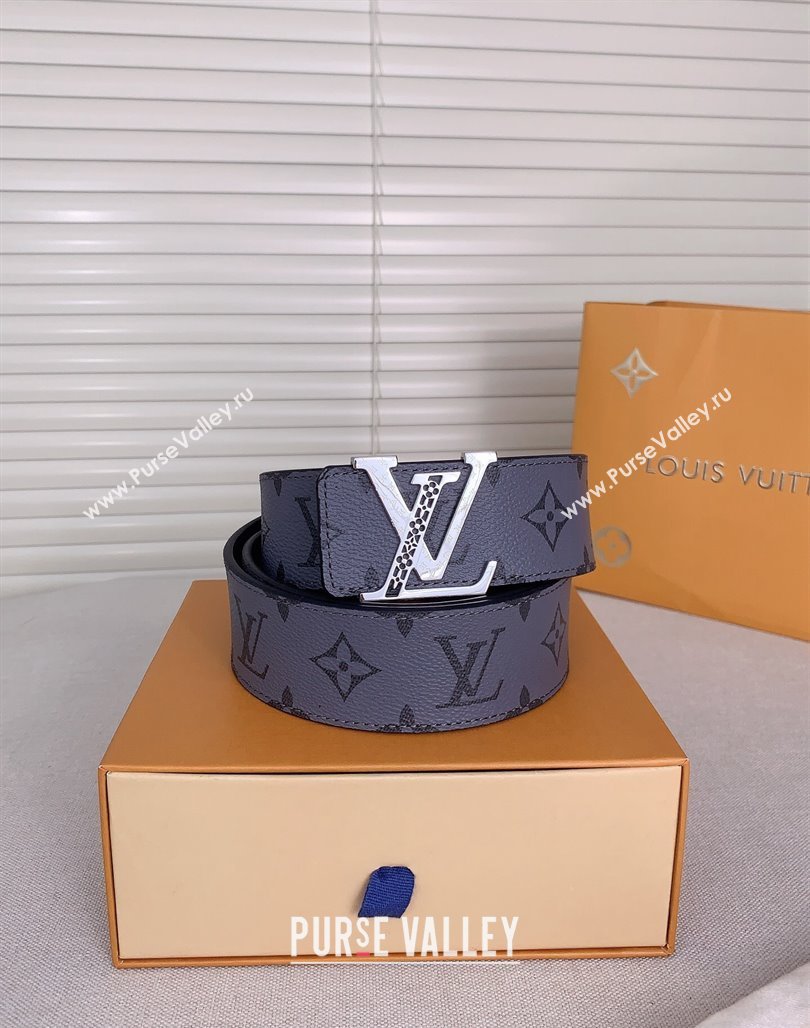 Louis Vuitton Mens Belt 4cm with LV Buckle Grey Monogram 2024 0510 (99-240510005)