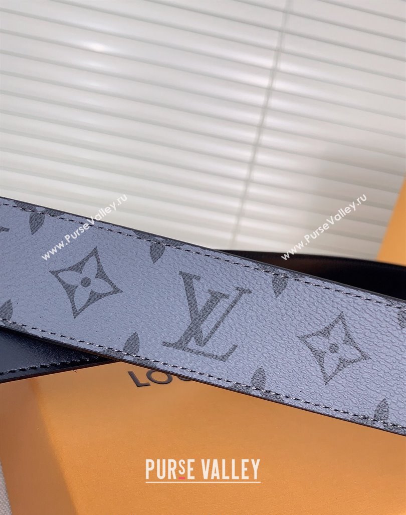 Louis Vuitton Mens Belt 4cm with LV Buckle Grey Monogram 2024 0510 (99-240510005)