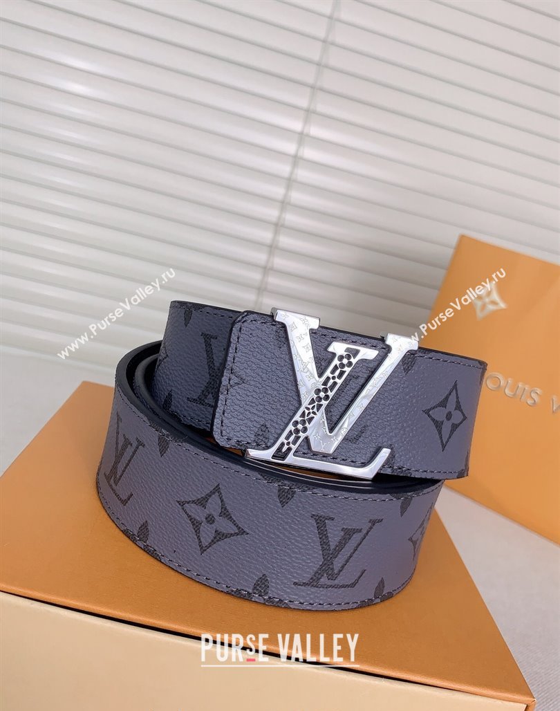 Louis Vuitton Mens Belt 4cm with LV Buckle Grey Monogram 2024 0510 (99-240510005)