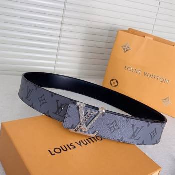 Louis Vuitton Mens Belt 4cm with LV Buckle Grey Monogram 2024 0510 (99-240510005)