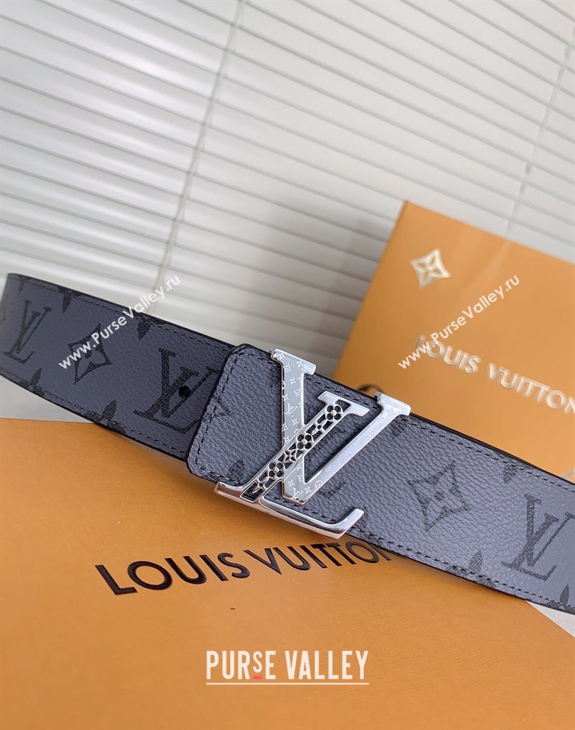 Louis Vuitton Mens Belt 4cm with LV Buckle Grey Monogram 2024 0510 (99-240510005)