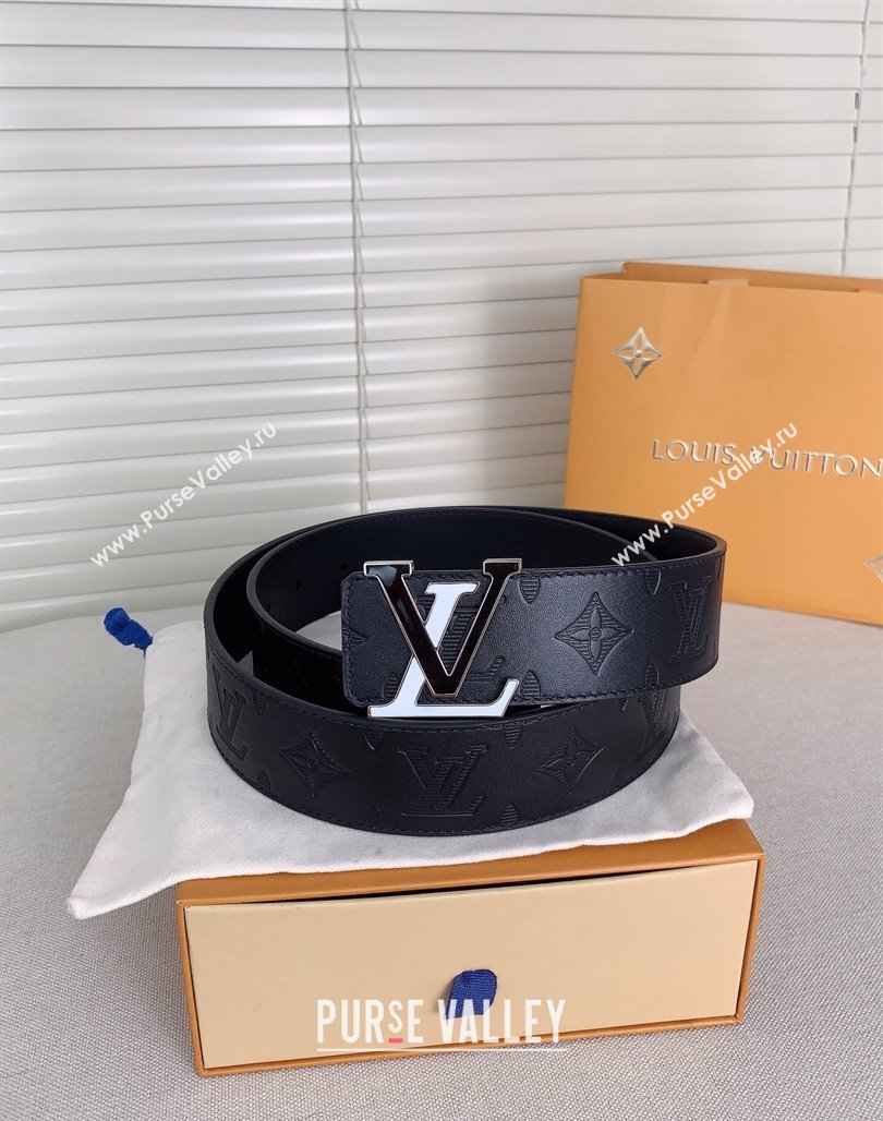 Louis Vuitton Mens Belt 4cm with LV Buckle in Grained Leather 2024 0510 (99-240510010)