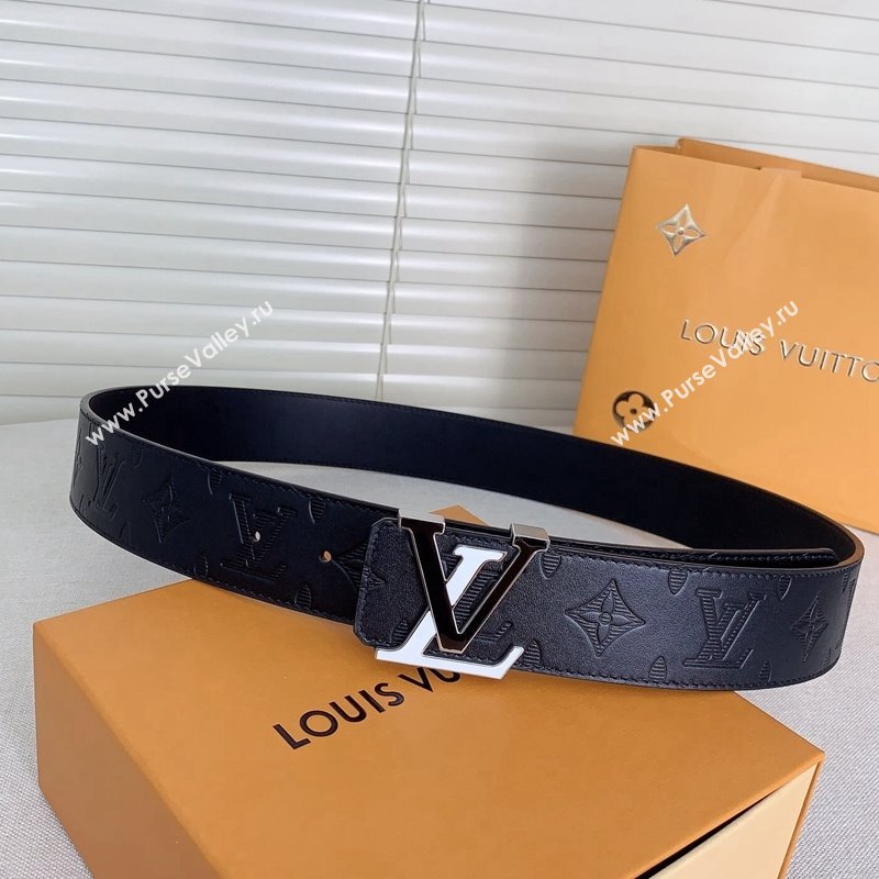 Louis Vuitton Mens Belt 4cm with LV Buckle in Grained Leather 2024 0510 (99-240510010)