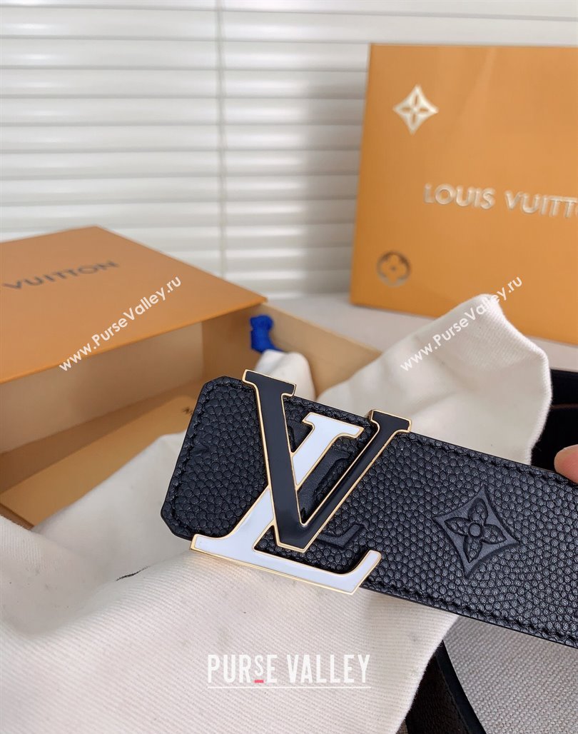 Louis Vuitton Mens Belt 4cm with LV Buckle in Grained Leather 2024 0510 (99-240510010)