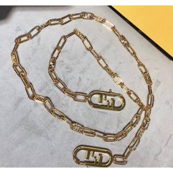 Fendi Baguette Chain Belt Gold 2024 0510 (99-240510092)