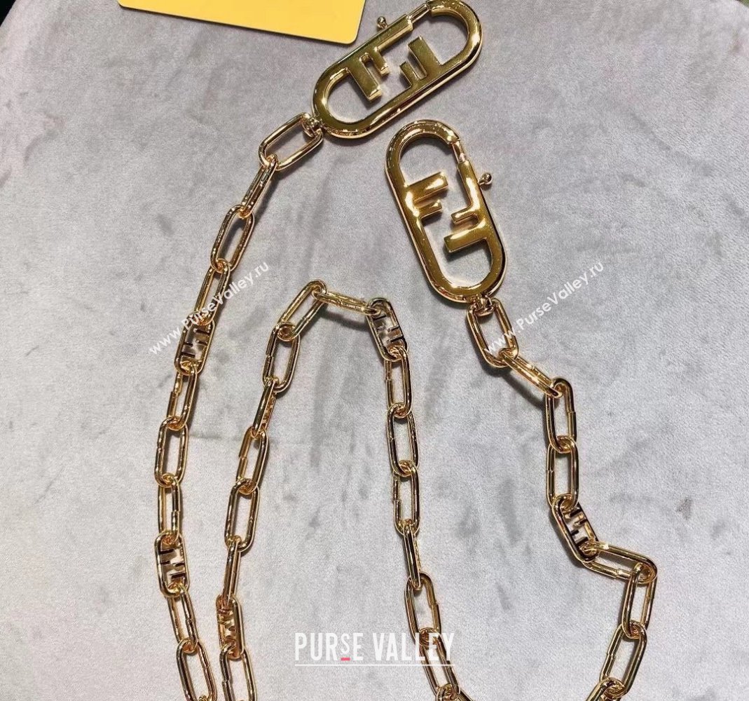 Fendi Baguette Chain Belt Gold 2024 0510 (99-240510092)