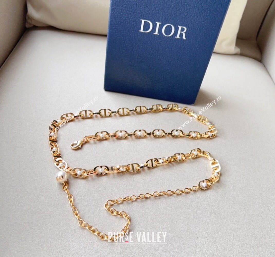 Dior CD Chain Belt with Pearls 2024 0510 (99-240510093)