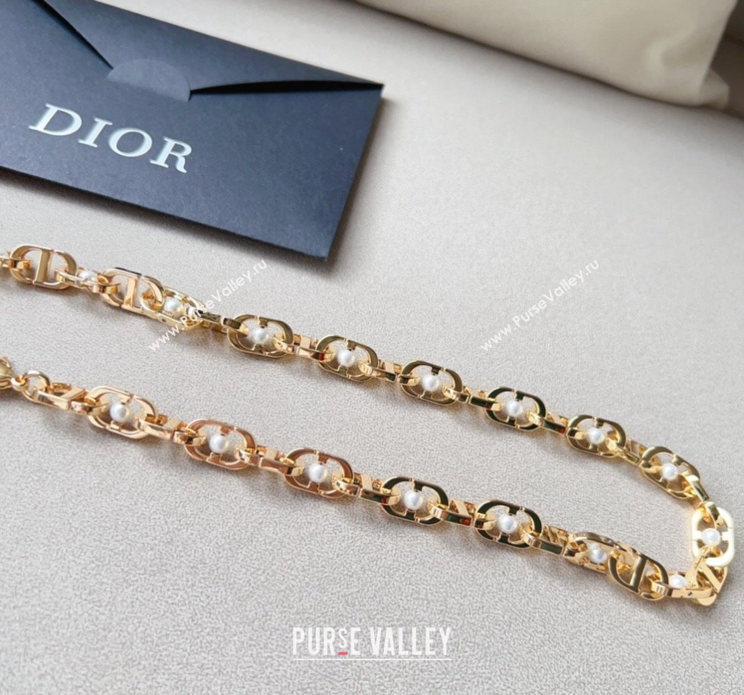 Dior CD Chain Belt with Pearls 2024 0510 (99-240510093)