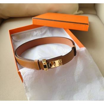 Hermes Collier De Chien Belt 2.4cm in Calfskin Brown 2024 0510 (99-240510039)