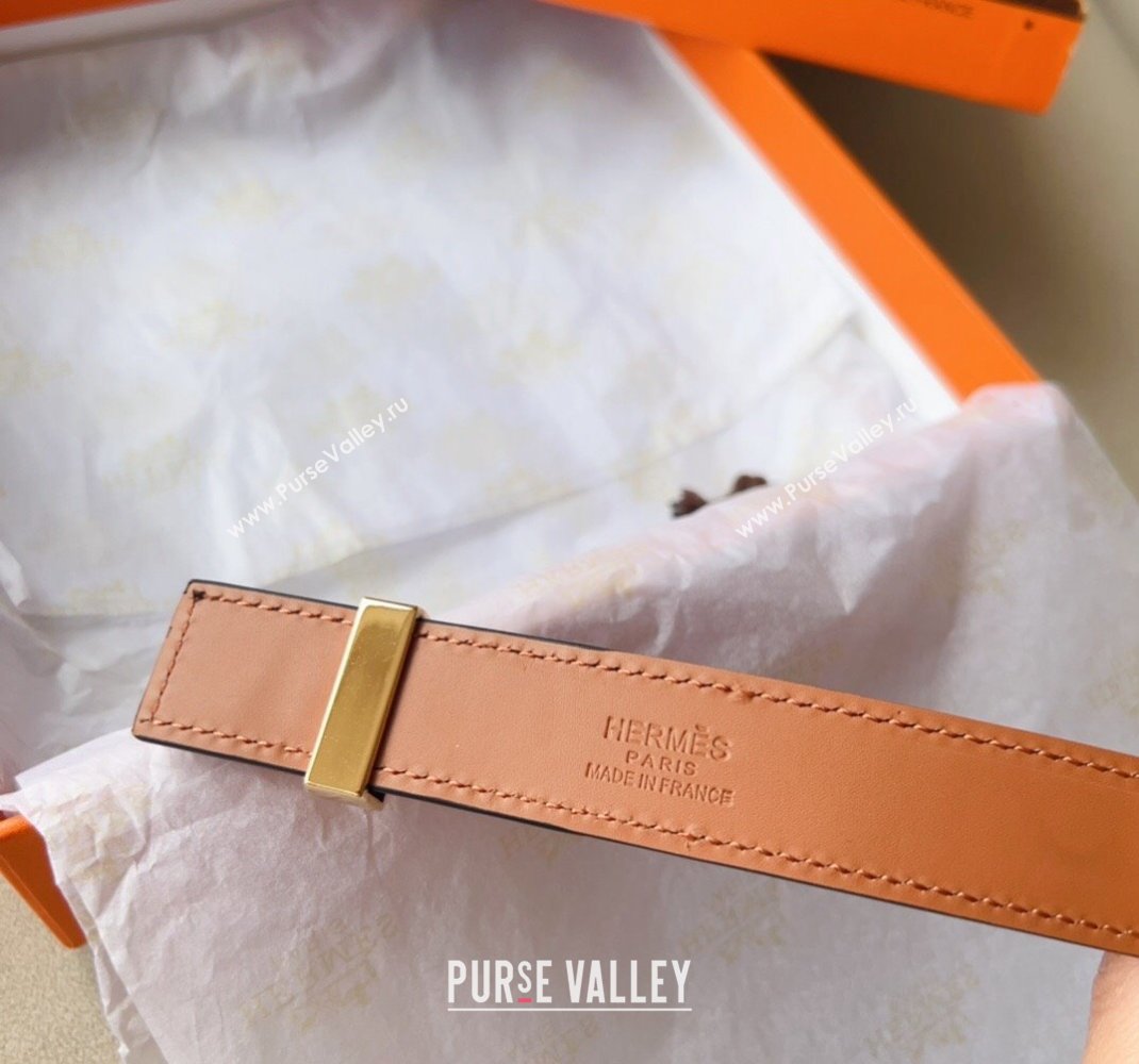 Hermes Collier De Chien Belt 2.4cm in Calfskin Brown 2024 0510 (99-240510039)