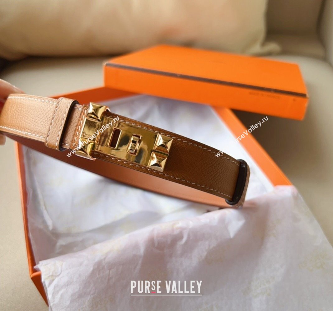 Hermes Collier De Chien Belt 2.4cm in Calfskin Brown 2024 0510 (99-240510039)