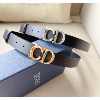 Dior Cest Black Calfskin Belt 3cm with CD Buckle 2024 0510 (99-240510023)