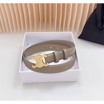 Celine Leather Belt 2.5cm Grey 2024 0615 (99-240617003)