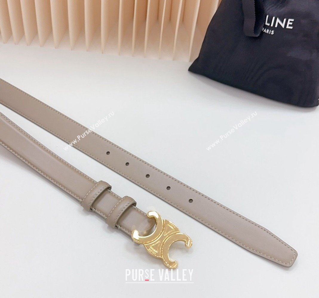 Celine Leather Belt 2.5cm Grey 2024 0615 (99-240617003)