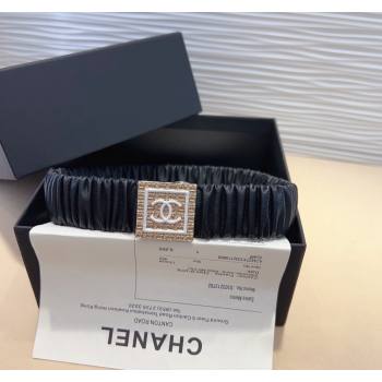 Chanel Stretch Calfskin Belt 3cm with Framed CC Black/White 2024 0708 (99-240708073)