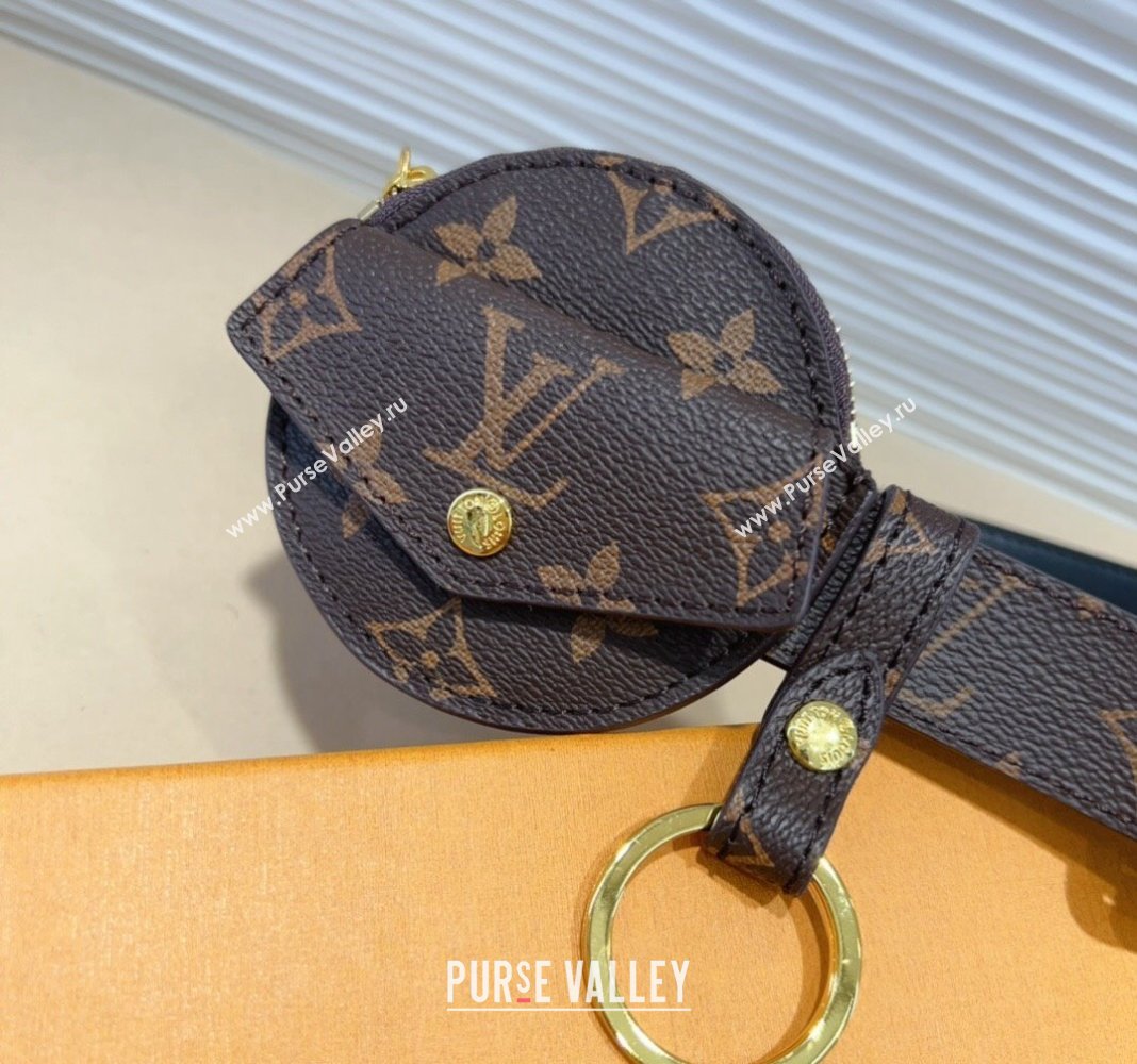 Louis Vuitton Monogram Pouch Belt Set Brown Monogram 2024 M0236U (99-240706003)