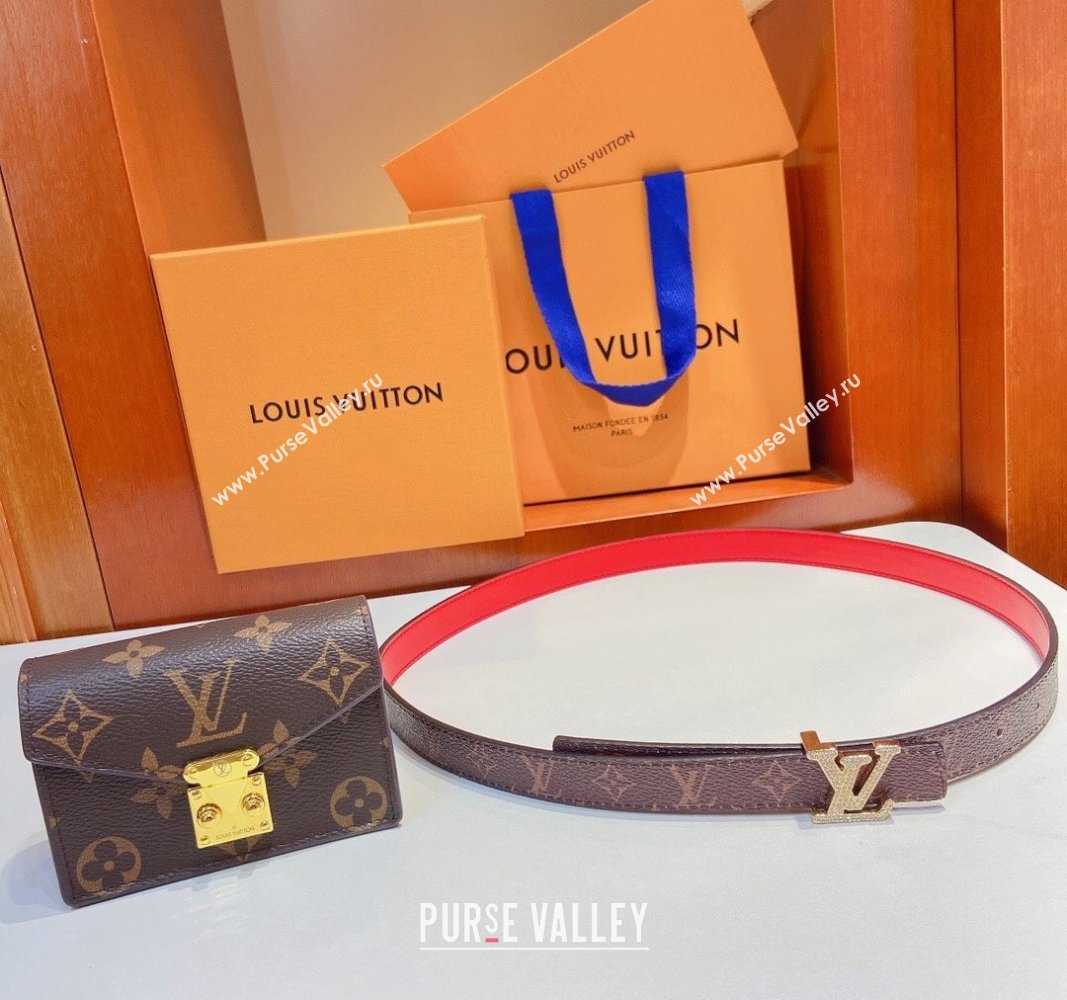 Louis Vuitton Pouch Belt Bag 2cm Monogram Canvas/Red 2024 0729 (Yangy-240729060)