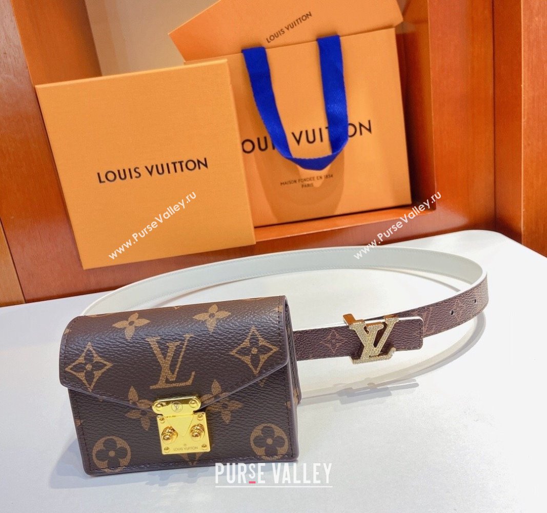 Louis Vuitton Pouch Belt Bag 2cm Monogram Canvas/White 2024 0729 (Yangy-240729061)