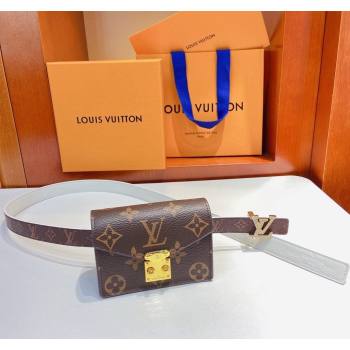 Louis Vuitton Pouch Belt Bag 2cm Monogram Canvas/White 2024 0729 (Yangy-240729061)