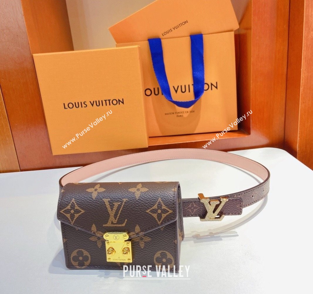 Louis Vuitton Pouch Belt Bag 2cm Monogram Canvas/Light Pink 2024 0729 (Yangy-240729062)