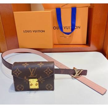 Louis Vuitton Pouch Belt Bag 2cm Monogram Canvas/Light Pink 2024 0729 (Yangy-240729062)