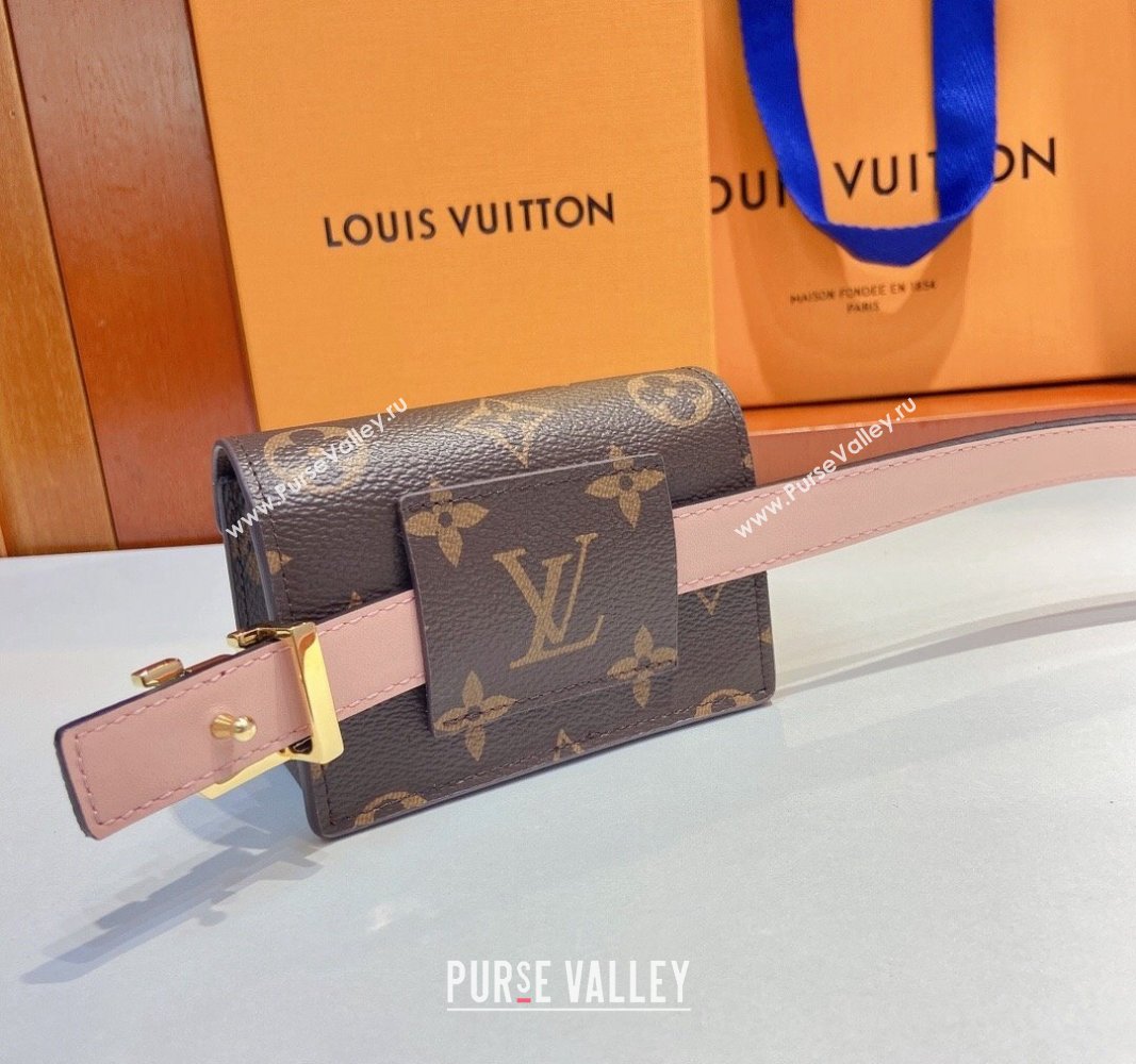 Louis Vuitton Pouch Belt Bag 2cm Monogram Canvas/Light Pink 2024 0729 (Yangy-240729062)