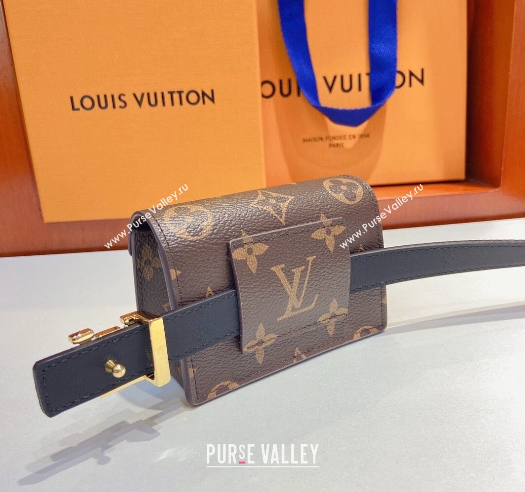 Louis Vuitton Pouch Belt Bag 2cm Monogram Canvas/Dark Brown 2024 0729 (Yangy-240729063)